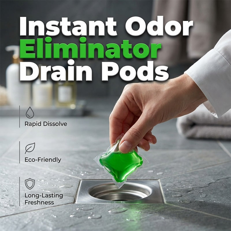 🏠💧Drain Deodorizer Pods – Bio‑enzyme formula neutralizes smells at the source