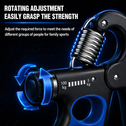 Mechanical Grip Trainer – Adjustable 5–100KG Hand Strengthener with Counter