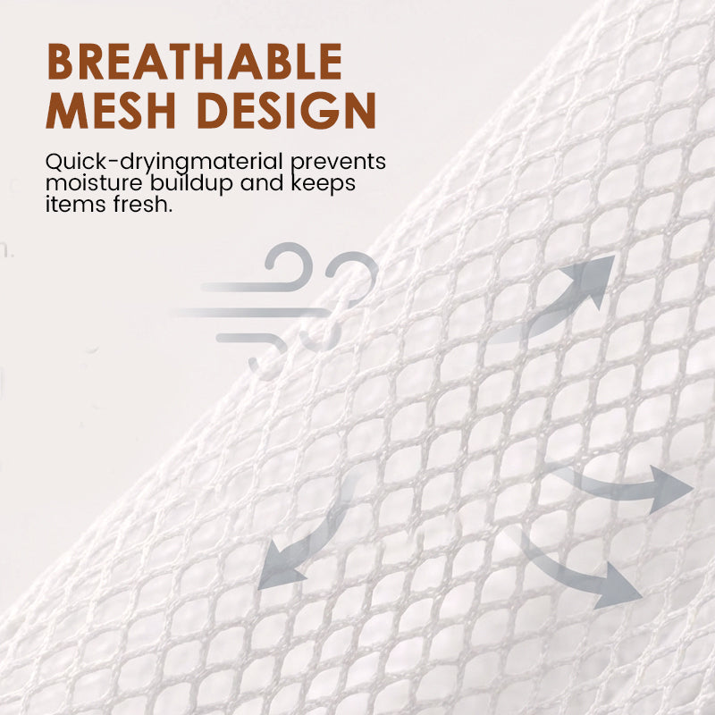 Portable Lightweight Mesh Travel Toiletry Bag — Breathable, Quick-Dry, Zipper Closure for Travel & Gym
