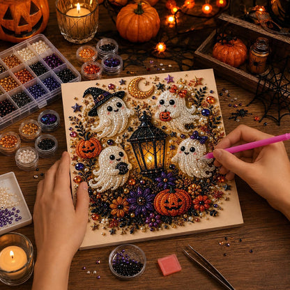 Halloween Pearl Art DIY Kit – 3D Pearl Bead Craft Set