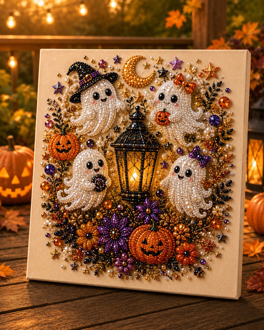 Halloween Pearl Art DIY Kit – 3D Pearl Bead Craft Set