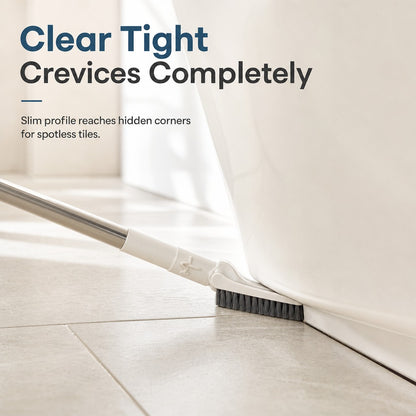 🪥🫧 Extendable Long Handle Floor Scrub Brush — No-Bend Cleaning, 🧹✨ 2cm Slim Head for Bathroom Corners & Tiles
