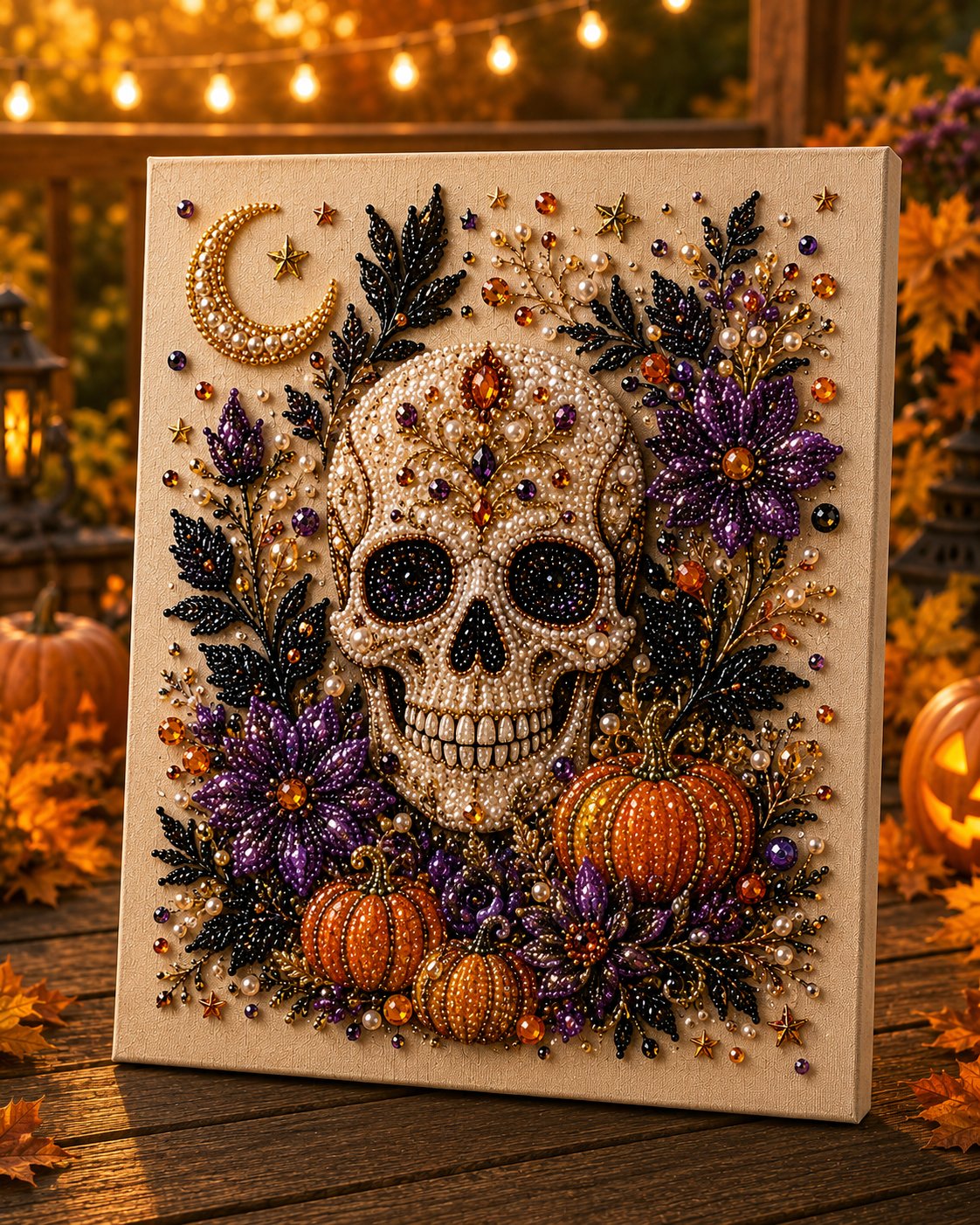 Halloween Pearl Art DIY Kit – 3D Pearl Bead Craft Set
