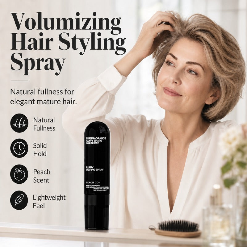 🍑✨ Peach-Scented Hair Volume Spray – Long-Lasting Fullness & Light Styling for Fine, Flat Hair