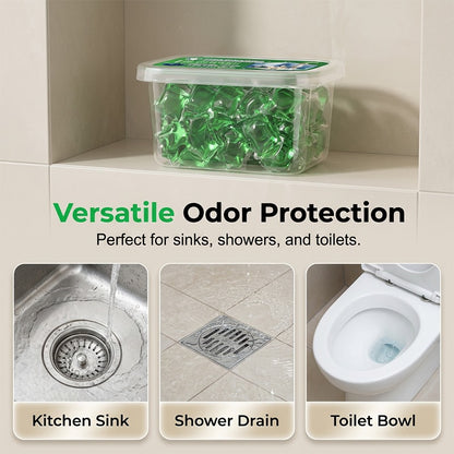 🏠💧Drain Deodorizer Pods – Bio‑enzyme formula neutralizes smells at the source