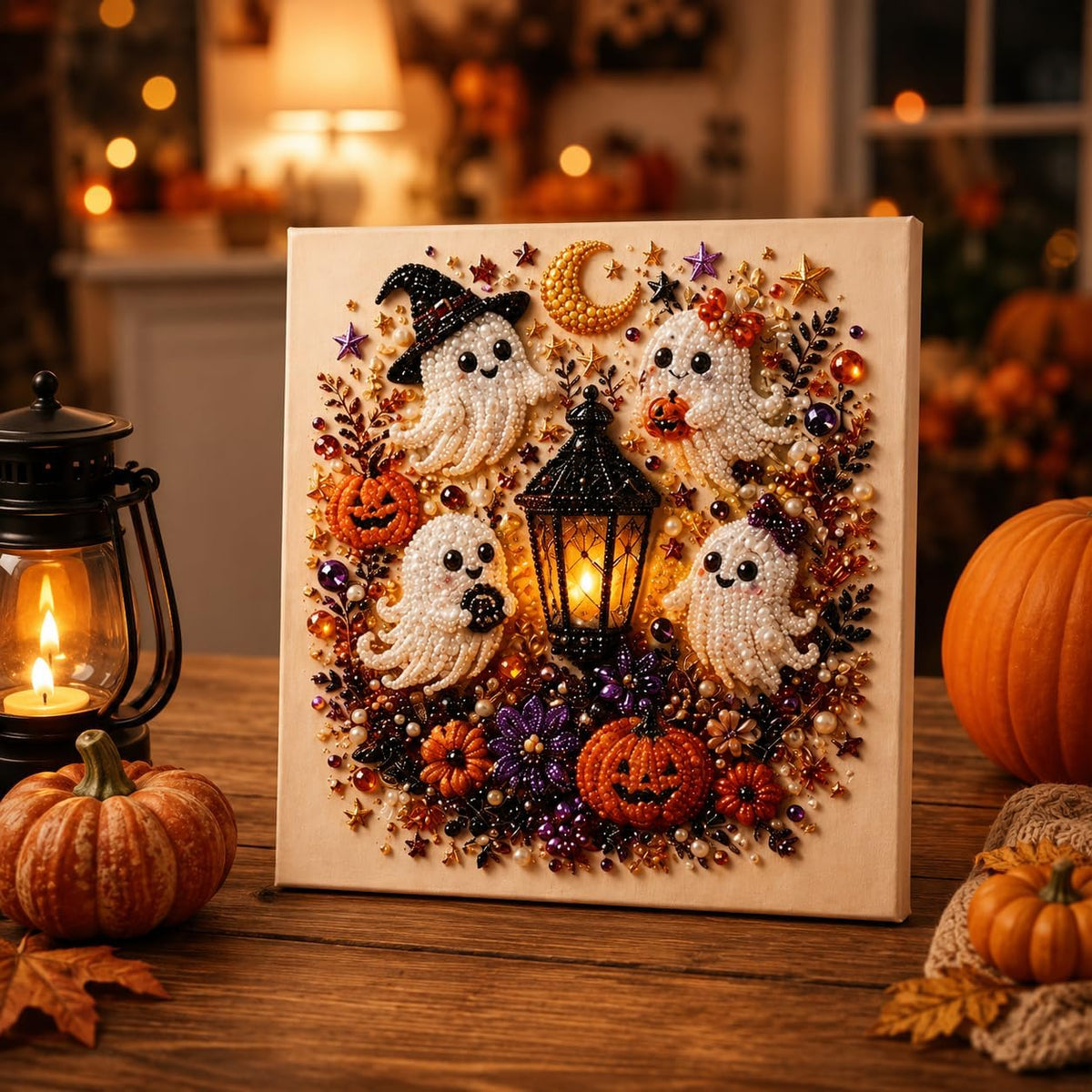 Halloween Pearl Art DIY Kit – 3D Pearl Bead Craft Set