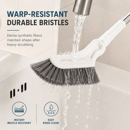 🪥🫧 Extendable Long Handle Floor Scrub Brush — No-Bend Cleaning, 🧹✨ 2cm Slim Head for Bathroom Corners & Tiles