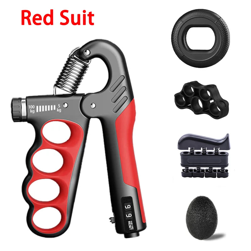 Mechanical Grip Trainer – Adjustable 5–100KG Hand Strengthener with Counter