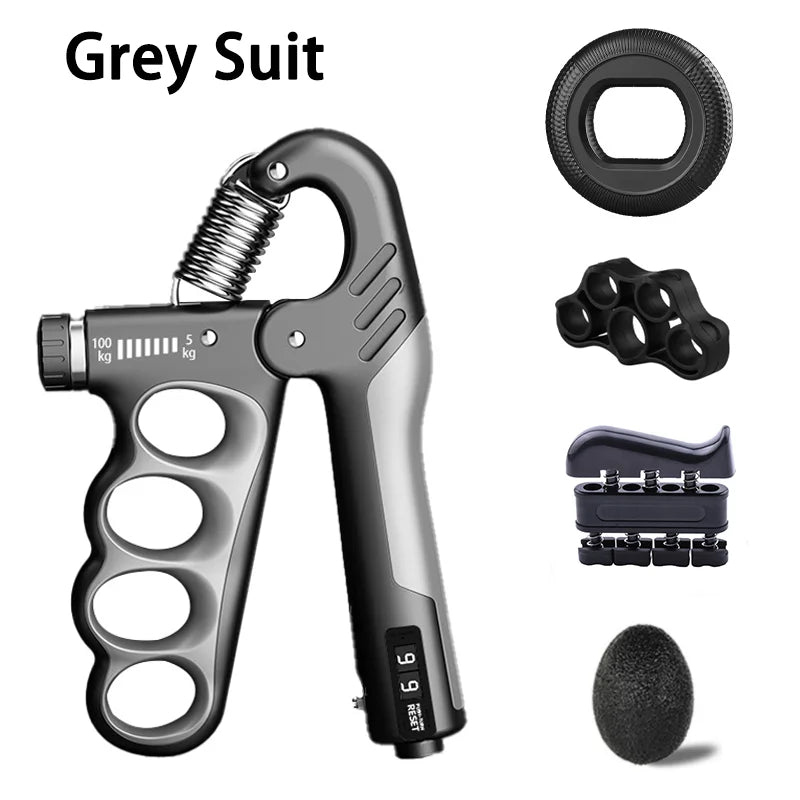 Mechanical Grip Trainer – Adjustable 5–100KG Hand Strengthener with Counter