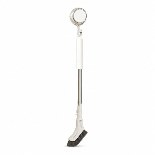 🪥🫧 Extendable Long Handle Floor Scrub Brush — No-Bend Cleaning, 🧹✨ 2cm Slim Head for Bathroom Corners & Tiles