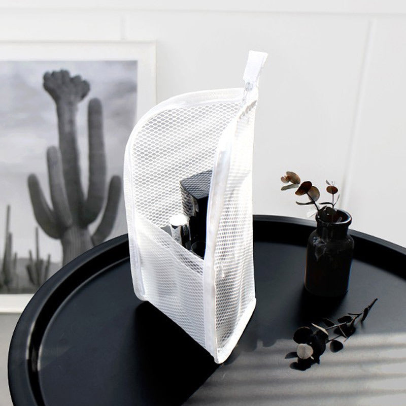 Portable Lightweight Mesh Travel Toiletry Bag — Breathable, Quick-Dry, Zipper Closure for Travel & Gym