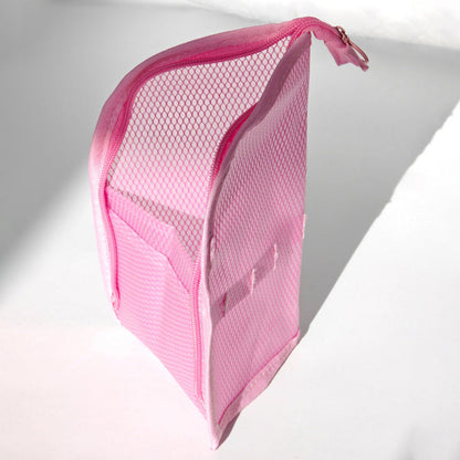 Portable Lightweight Mesh Travel Toiletry Bag — Breathable, Quick-Dry, Zipper Closure for Travel & Gym