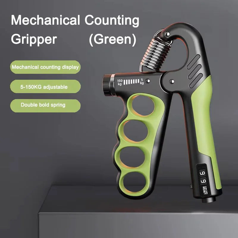Mechanical Grip Trainer – Adjustable 5–100KG Hand Strengthener with Counter
