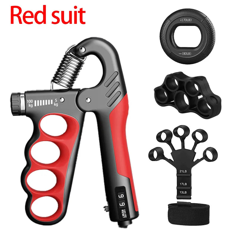 Mechanical Grip Trainer – Adjustable 5–100KG Hand Strengthener with Counter