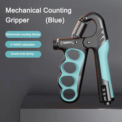 Mechanical Grip Trainer – Adjustable 5–100KG Hand Strengthener with Counter