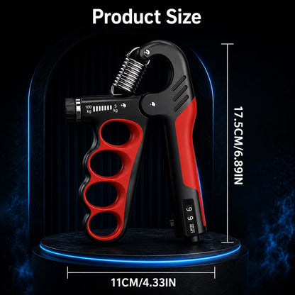 Mechanical Grip Trainer – Adjustable 5–100KG Hand Strengthener with Counter